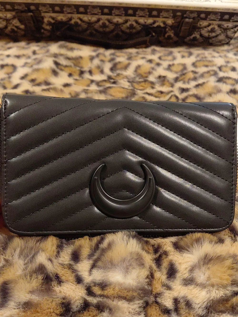 KILLSTAR Black Quilted Crescent Accent Women’s WALLET Bag